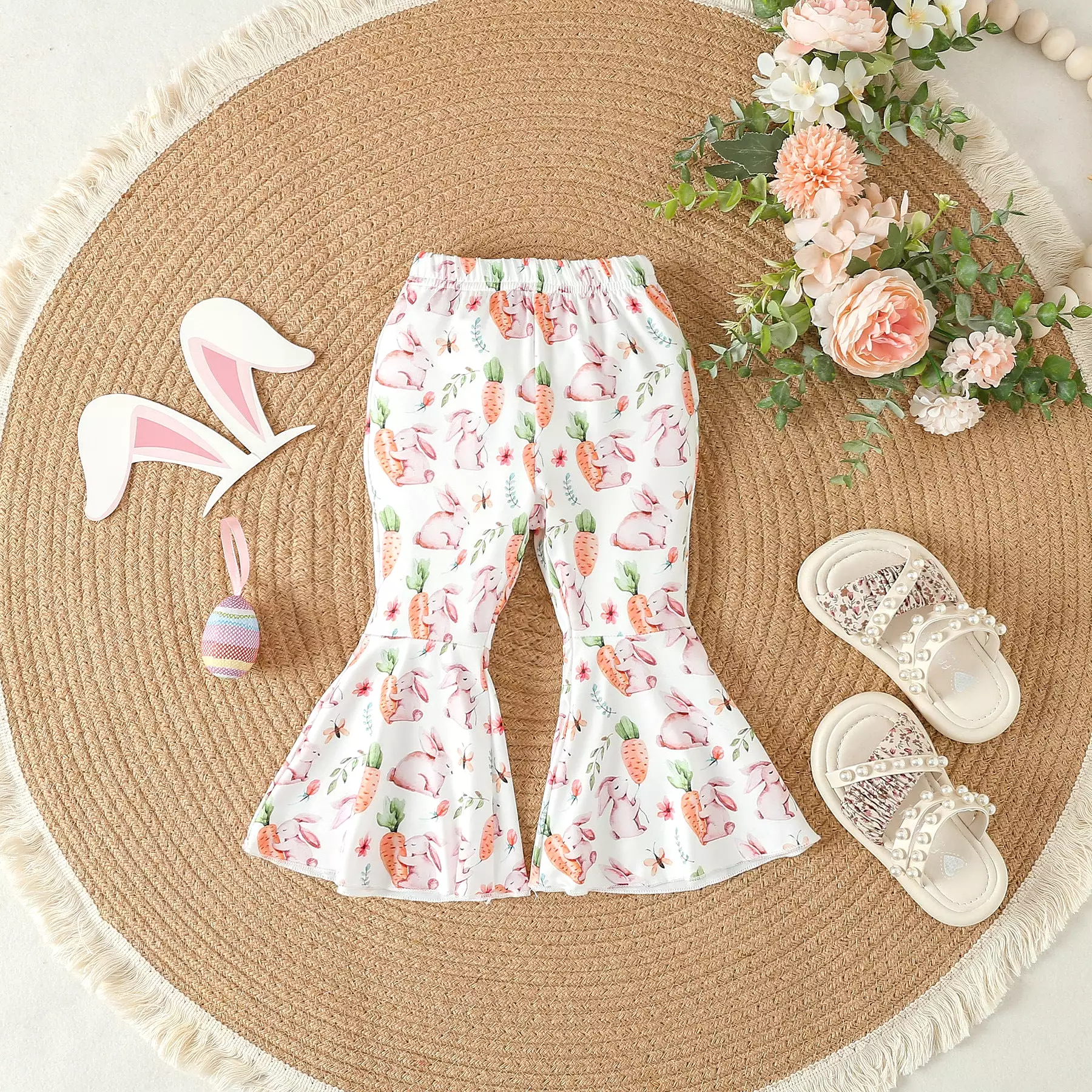 2 Pieces Set Baby Girls Letters Rompers And Cartoon Pants Wholesale 24030159