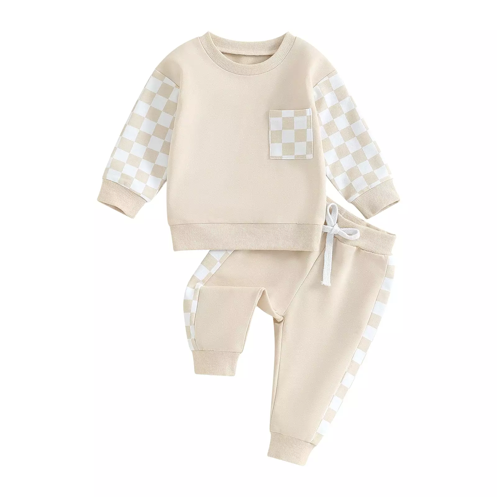 2 Pieces Set Baby Kid Boys Checked Tops And Pants Wholesale 231130119