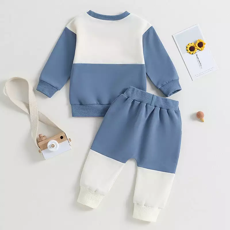 2 Pieces Set Baby Kid Boys Color-blocking Tops And Pants Wholesale 231130117