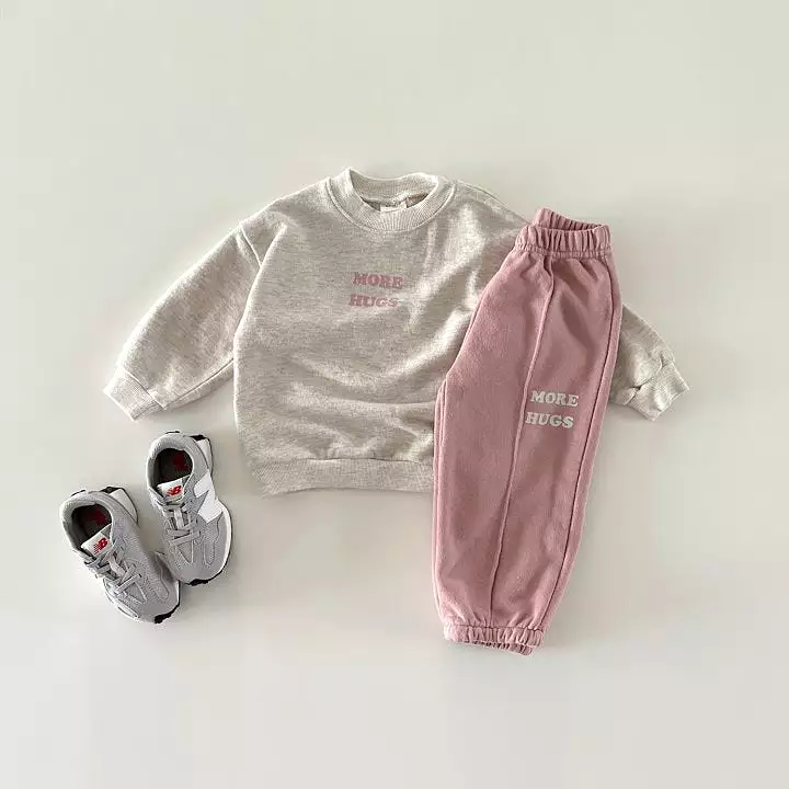 2 Pieces Set Baby Kid Girls Boys Letters Tops And Pants Wholesale 231130106