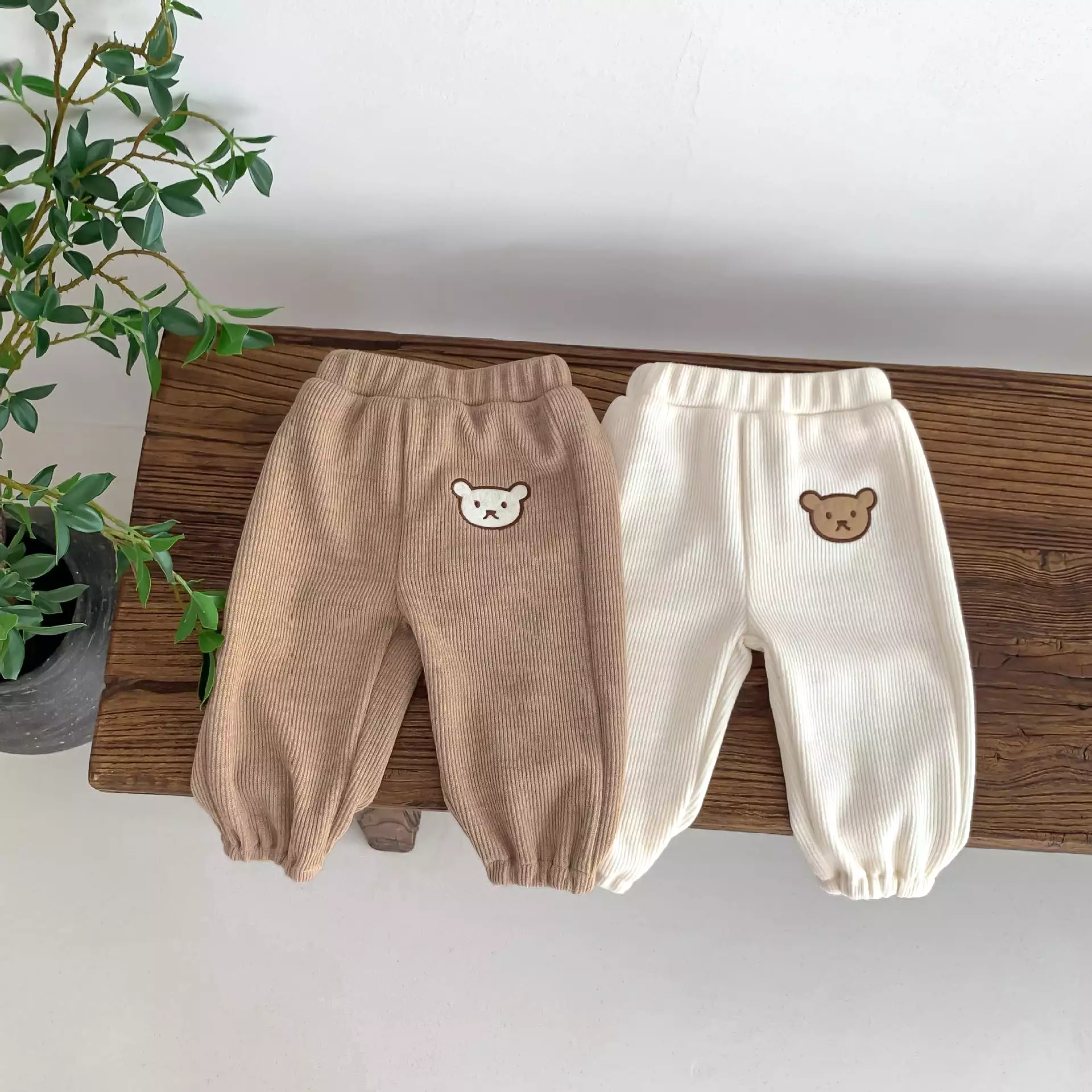 2 Pieces Set Baby Kid Girls Boys Solid Color Cartoon Tops And Pants Wholesale 23101918