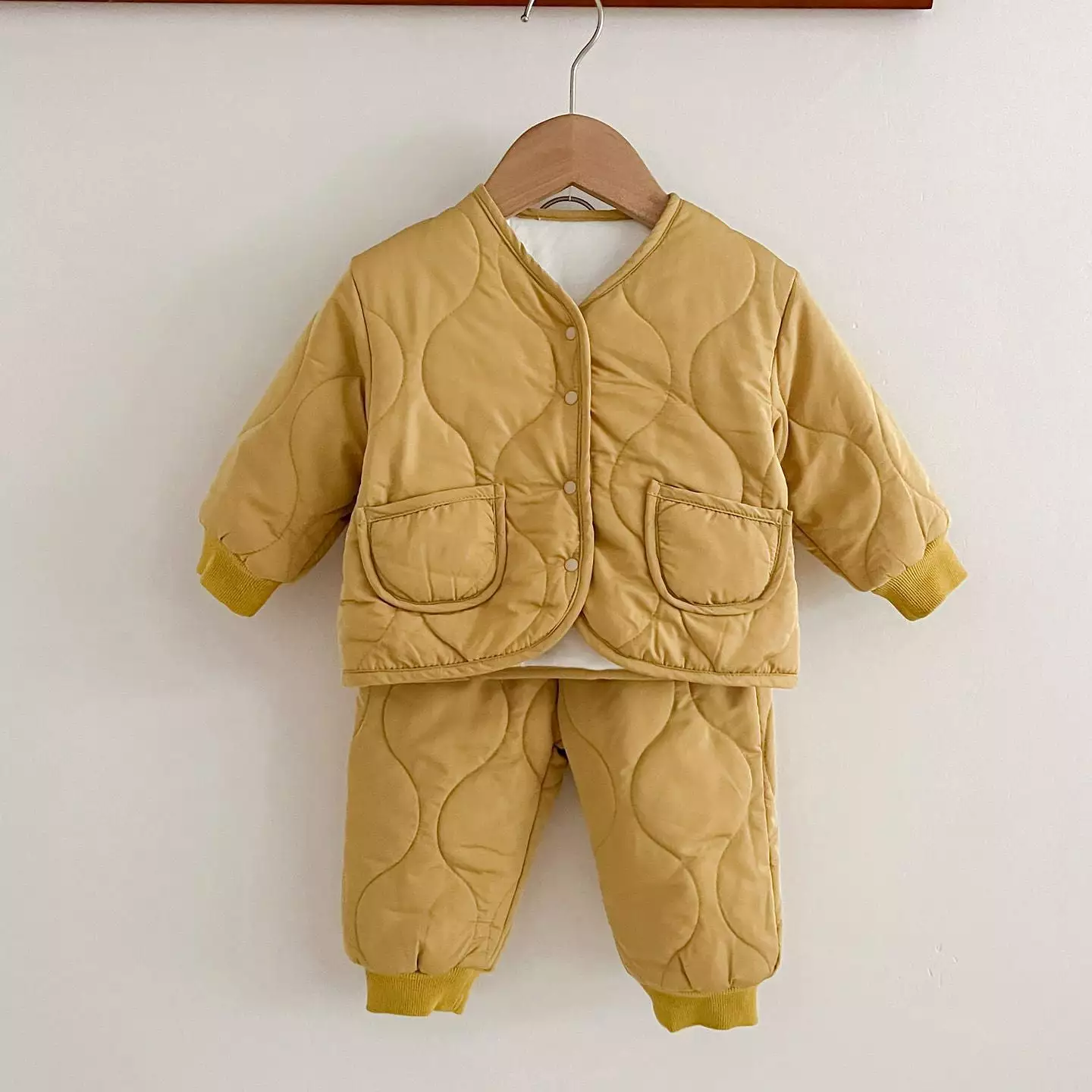 2 Pieces Set Baby Kid Girls Boys Solid Color Jackets Outwears And Pants Wholesale 231130233