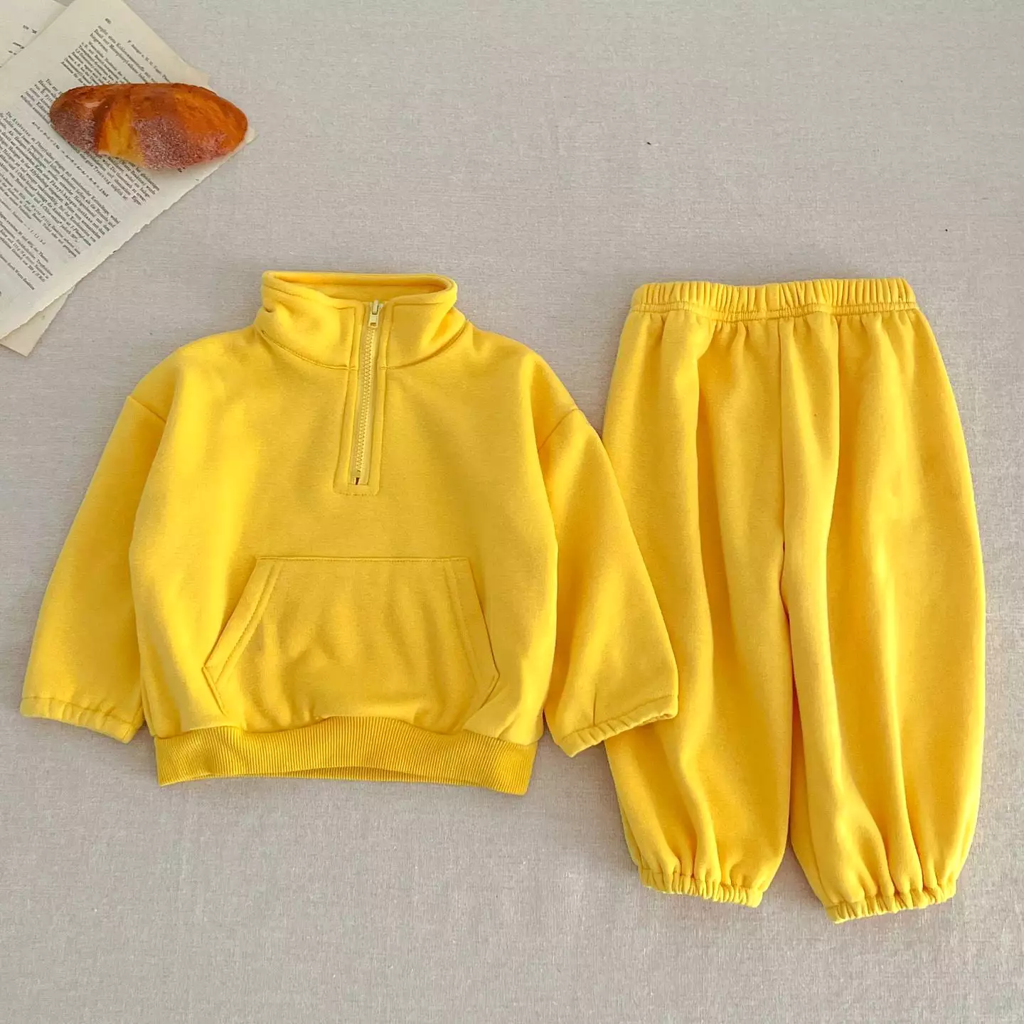 2 Pieces Set Baby Kid Girls Boys Solid Color Tops And Pants Wholesale 231130303