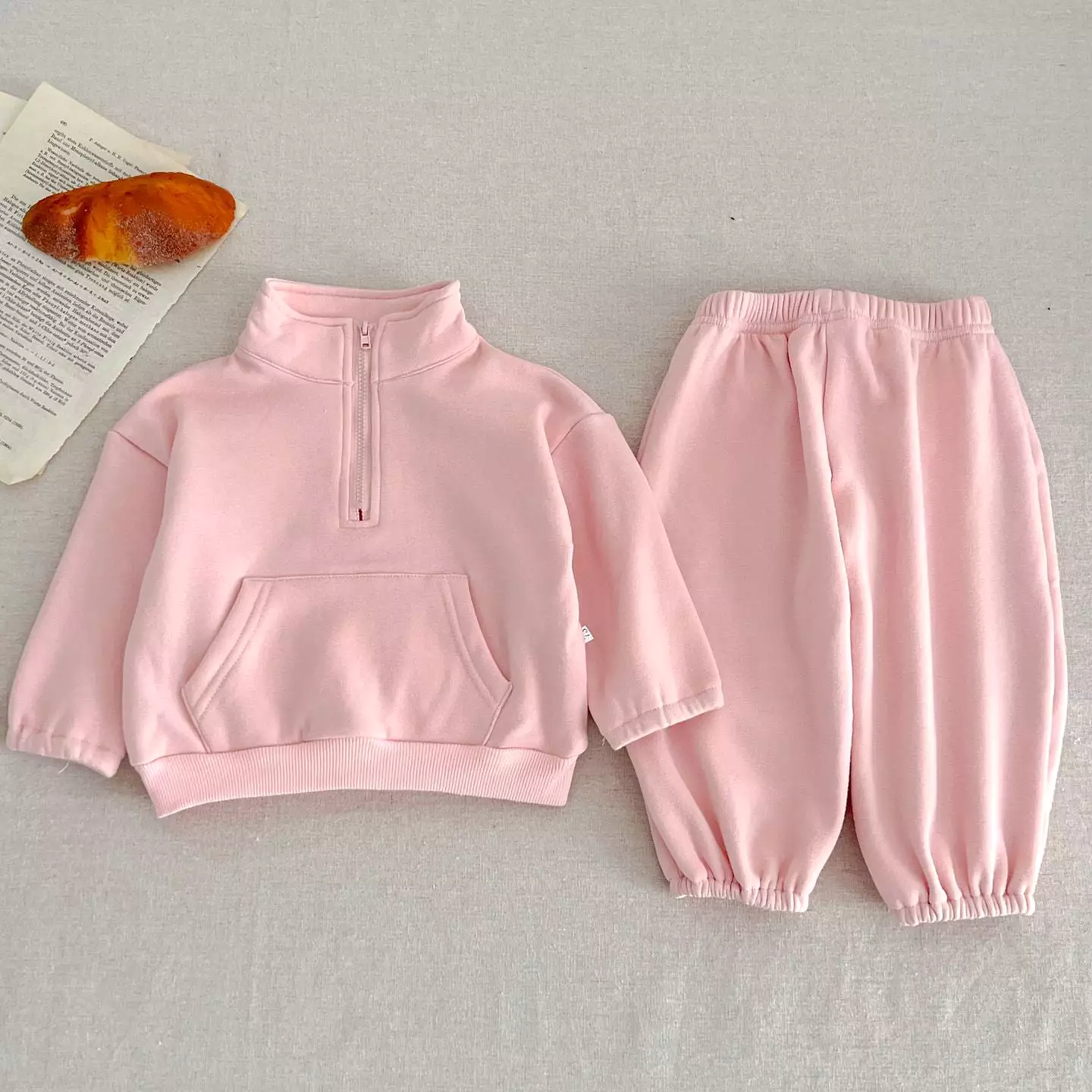 2 Pieces Set Baby Kid Girls Boys Solid Color Tops And Pants Wholesale 231130303