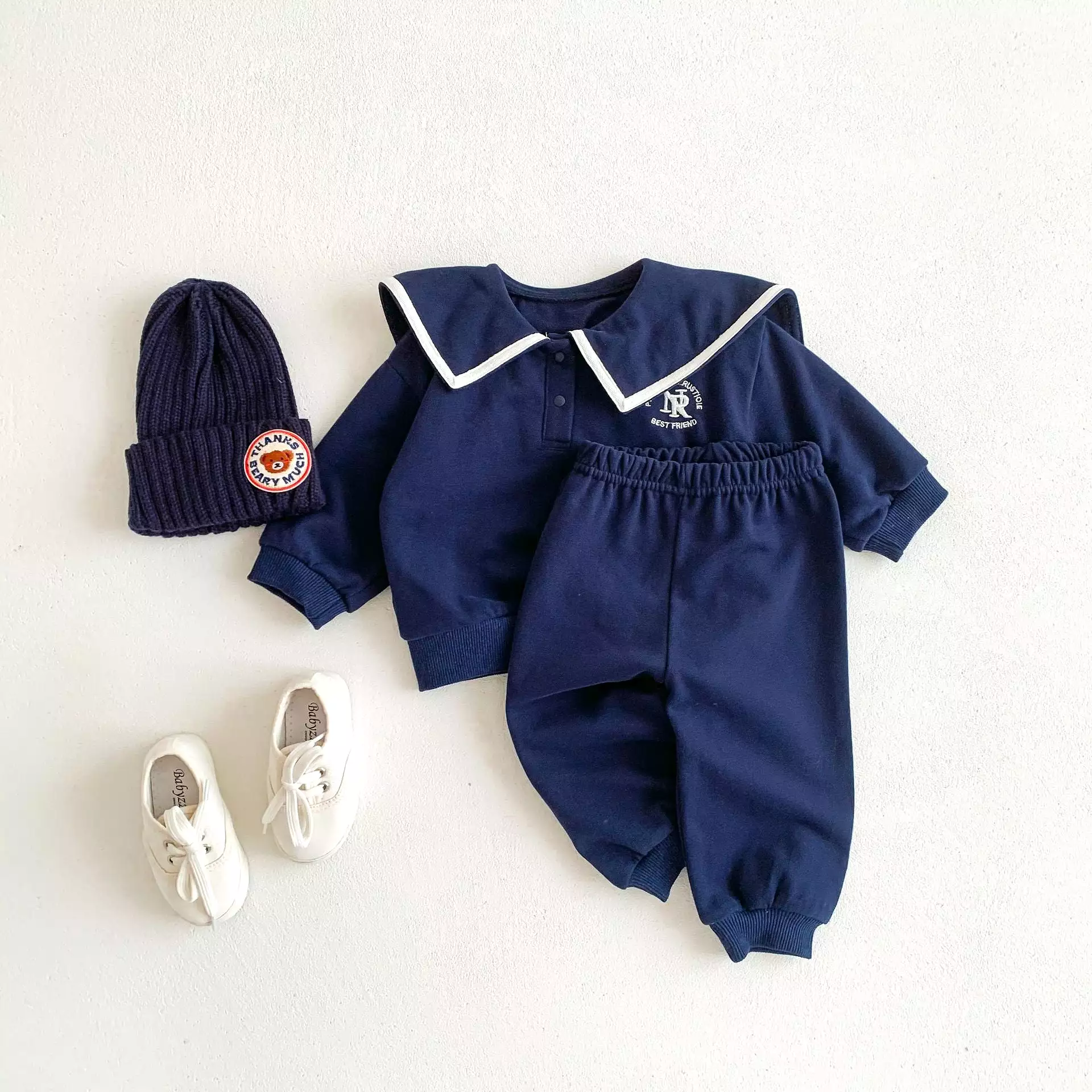 2 Pieces Set Baby Kid Girls Boys Sports Solid Color Tops And Pants Wholesale 23101929