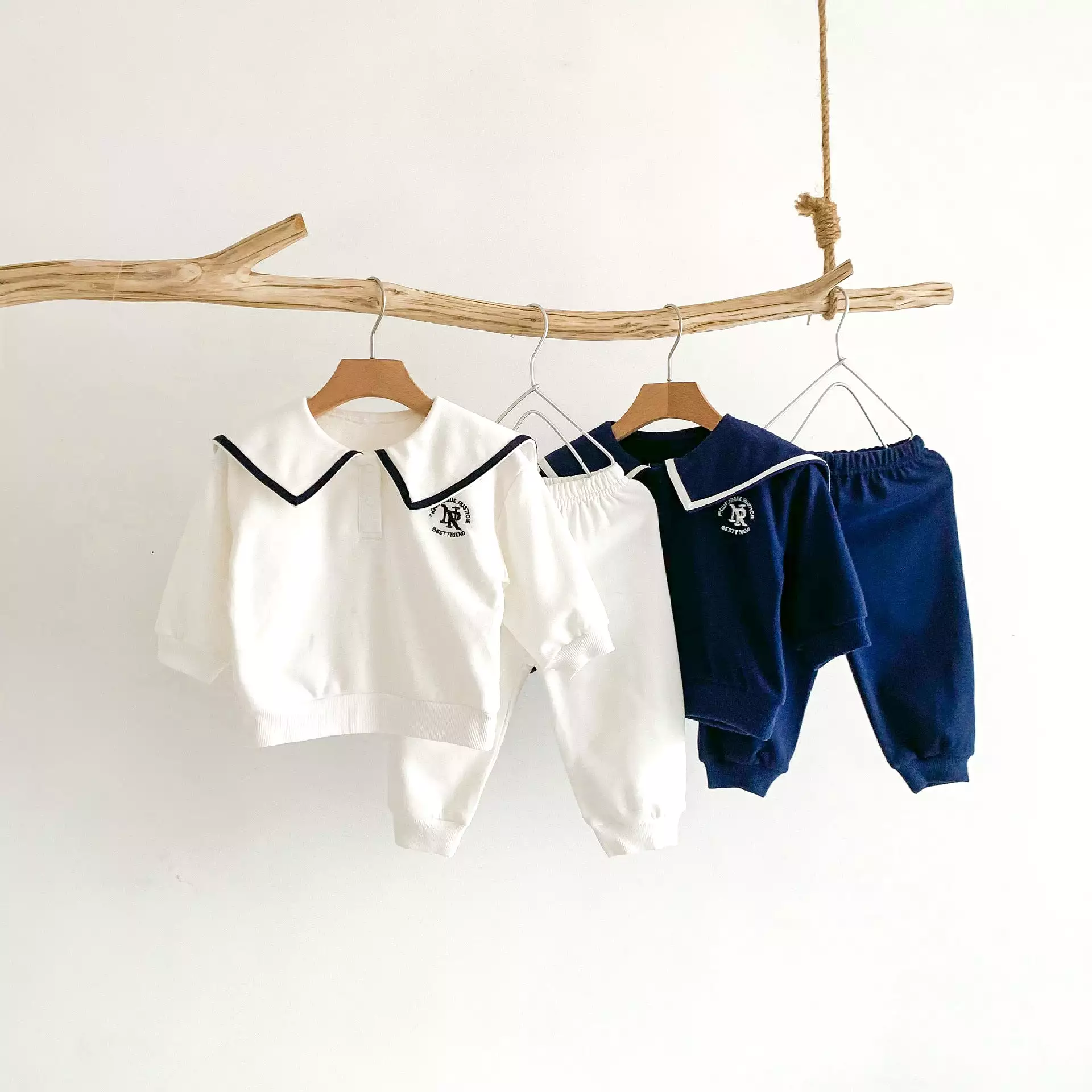 2 Pieces Set Baby Kid Girls Boys Sports Solid Color Tops And Pants Wholesale 23101929