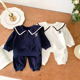 2 Pieces Set Baby Kid Girls Boys Sports Solid Color Tops And Pants Wholesale 23101929