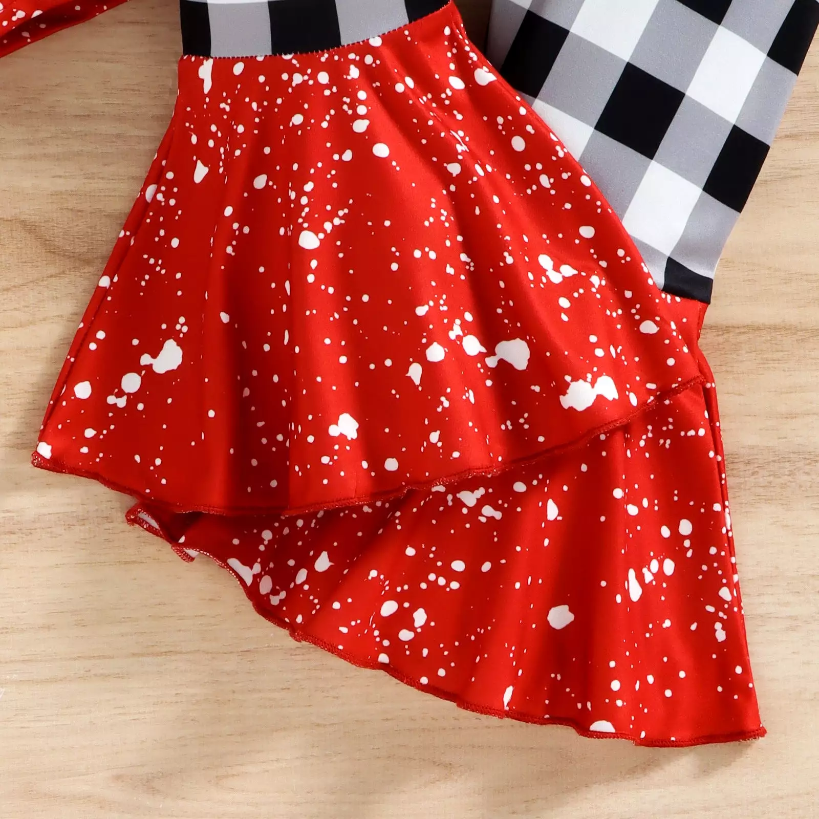 2 Pieces Set Baby Kid Girls Christmas Letters Cartoon Tops And Checked Pants Wholesale 23112812