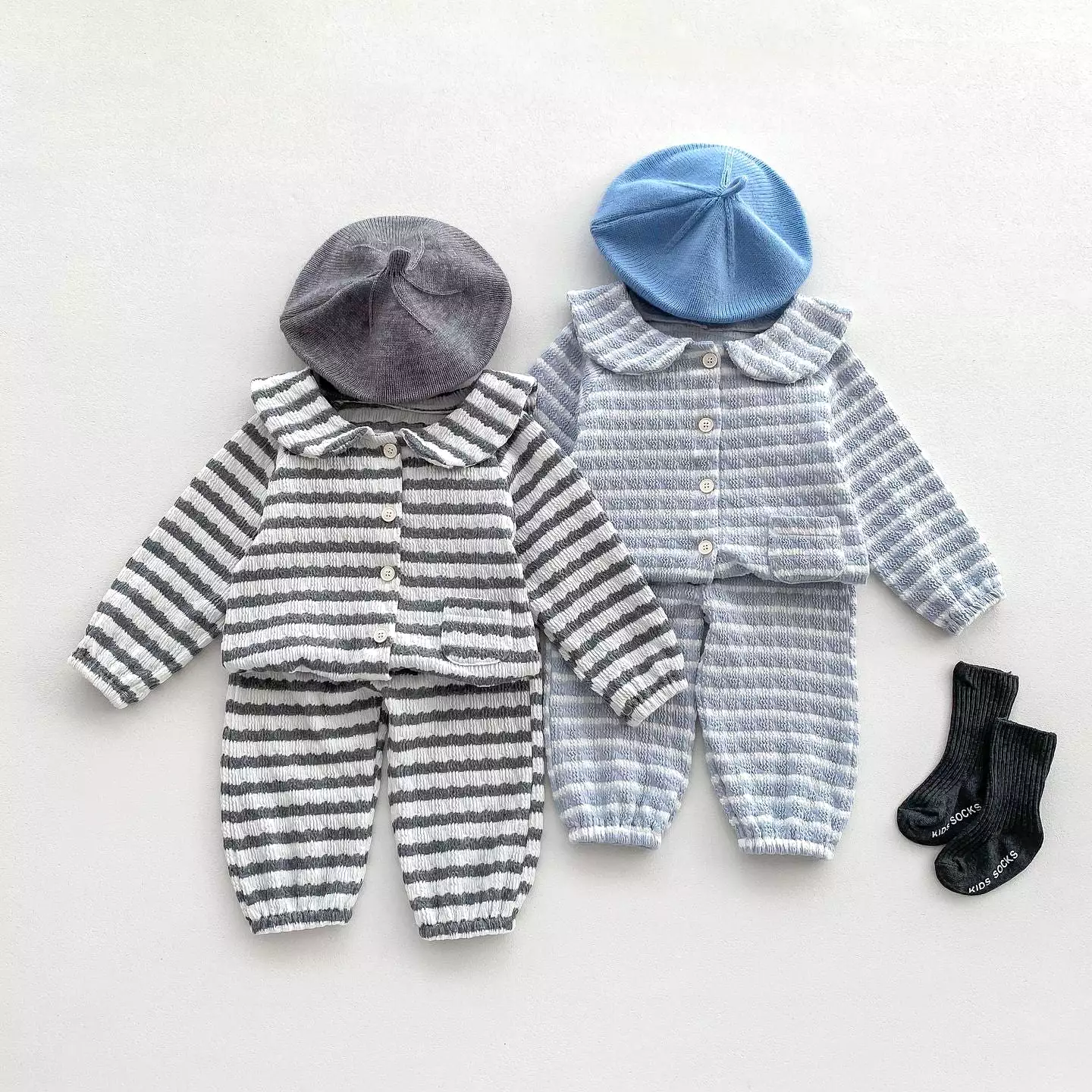 2 Pieces Set Baby Kid Girls Striped Tops And Pants Wholesale 23101951