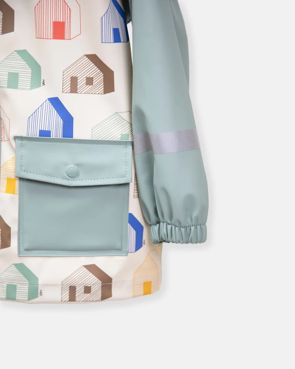 7 AM Rainwear Jacket Houses Teal