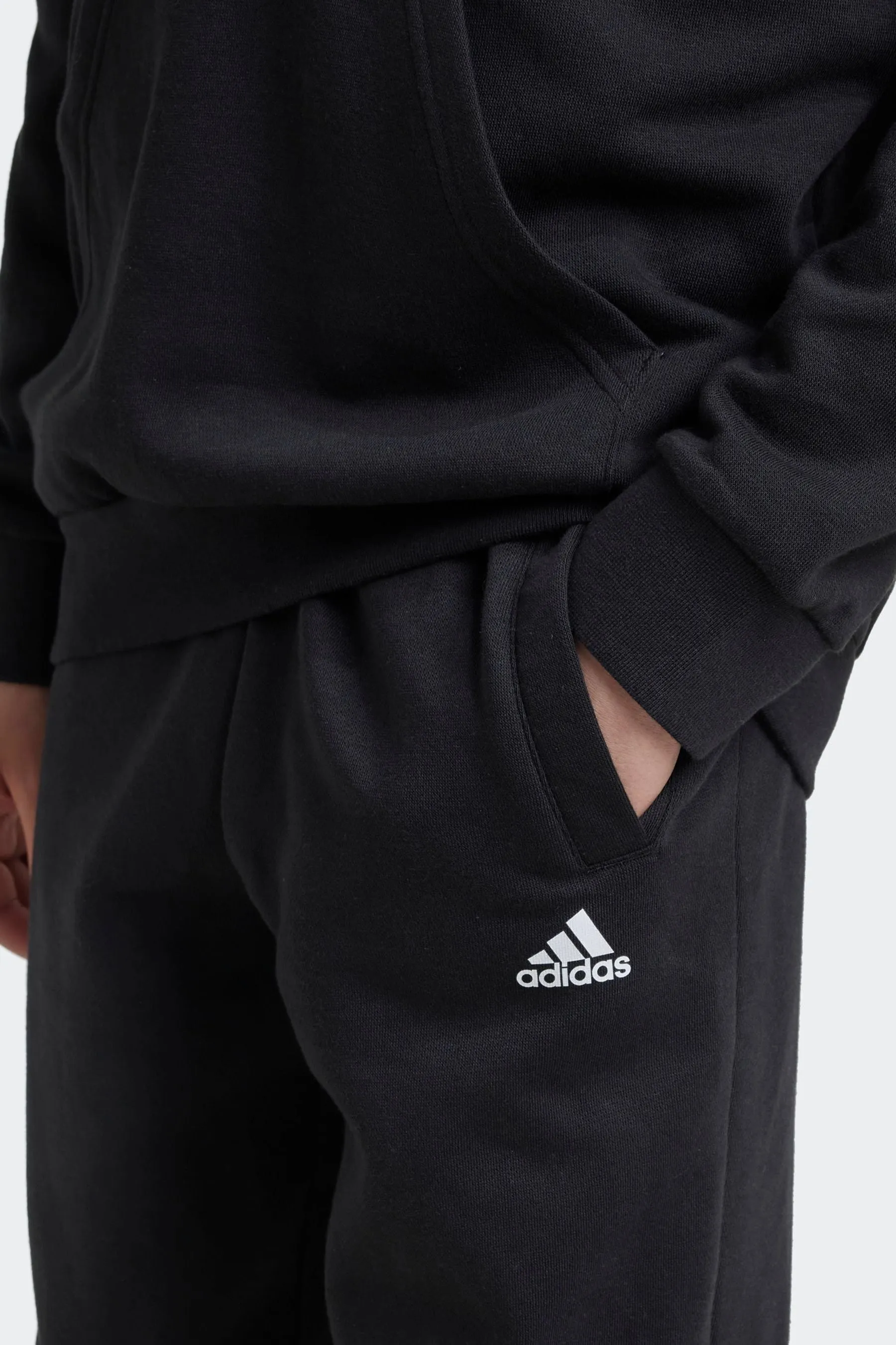 adidas Black Kids Essentials Small Logo Feel Cozy Fleece Joggers