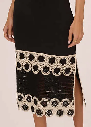 Adrianna Papell Adrianna by Adrianna Papell Crochet Sheath Dress | Kaleidoscope