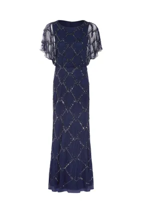 ADRIANNA PAPELL Beaded blouson gown 
                         
                     
                