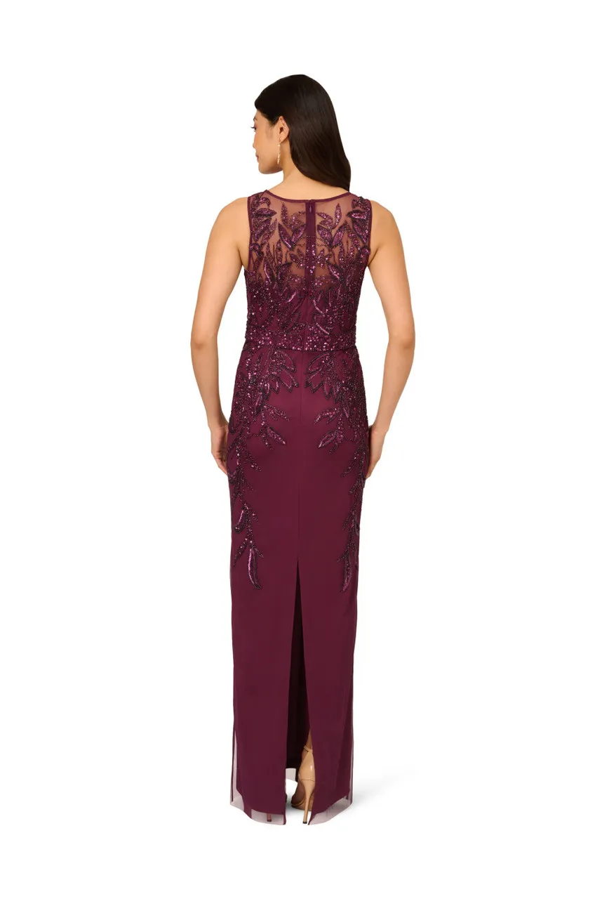 ADRIANNA PAPELL Beaded column long dress 
                         
                     
                