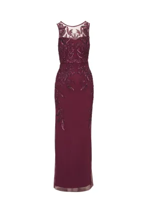 ADRIANNA PAPELL Beaded column long dress 
                         
                     
                