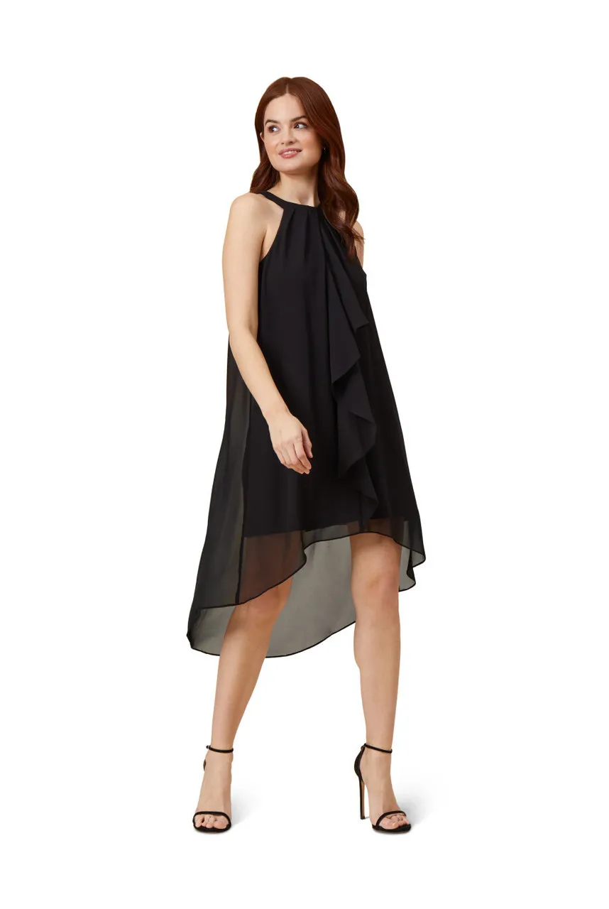 ADRIANNA PAPELL Chiffon and jersey dress 
                         
                     
                