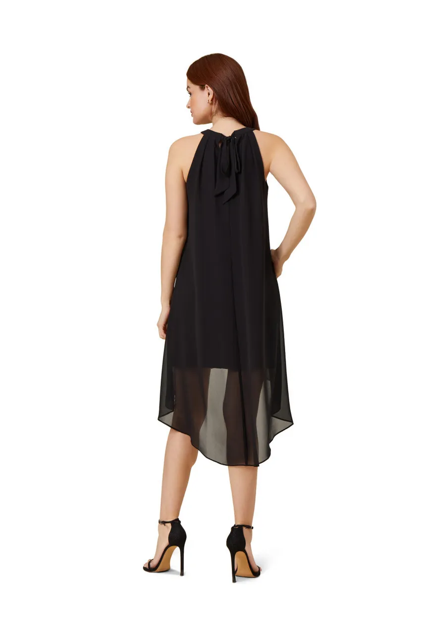 ADRIANNA PAPELL Chiffon and jersey dress 
                         
                     
                