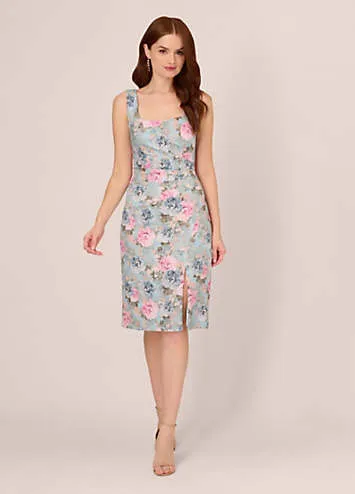 Adrianna Papell Floral Matelasse Dress | Grattan