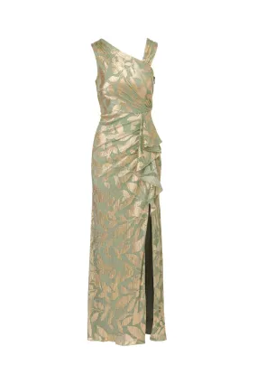 ADRIANNA PAPELL Foil leaf draped gown 
                         
                     
                