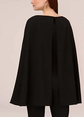 Adrianna Papell Knit Crepe Cape Jumpsuit | Kaleidoscope