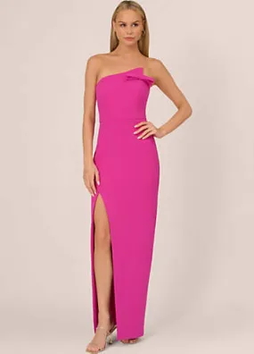 Adrianna Papell Knit Crepe Strapless Gown | Grattan