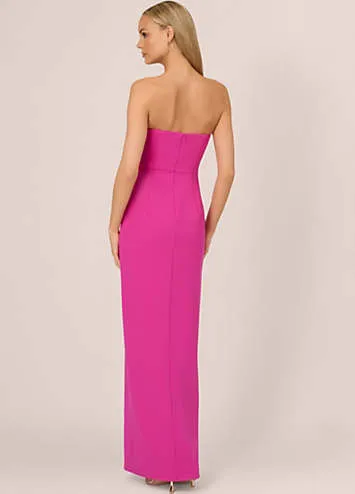 Adrianna Papell Knit Crepe Strapless Gown | Grattan