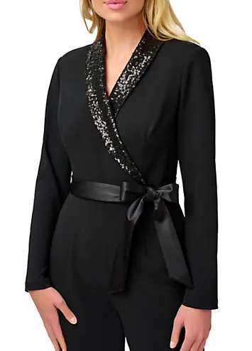 Adrianna Papell Knit Crepe Tuxedo Jumpsuit | Kaleidoscope