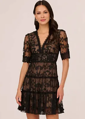 Adrianna Papell Lace Embroidery Dress | Kaleidoscope