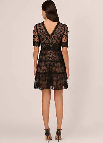 Adrianna Papell Lace Embroidery Dress | Kaleidoscope