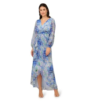 Adrianna Papell Long Printed Gown