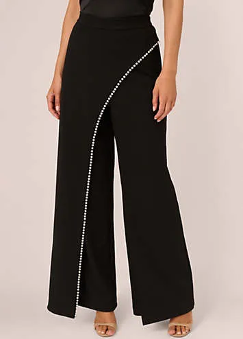 Adrianna Papell Pearl Crepe Trousers | Kaleidoscope