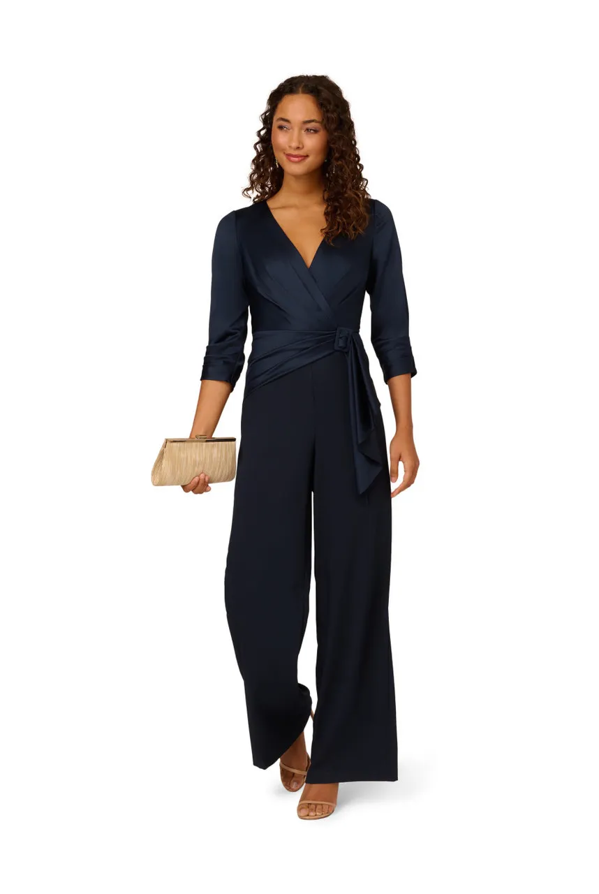 ADRIANNA PAPELL Satin crepe jumpsuit 
                         
                     
                