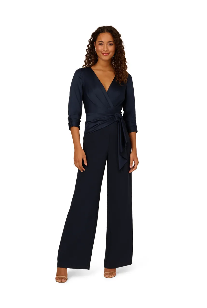 ADRIANNA PAPELL Satin crepe jumpsuit 
                         
                     
                