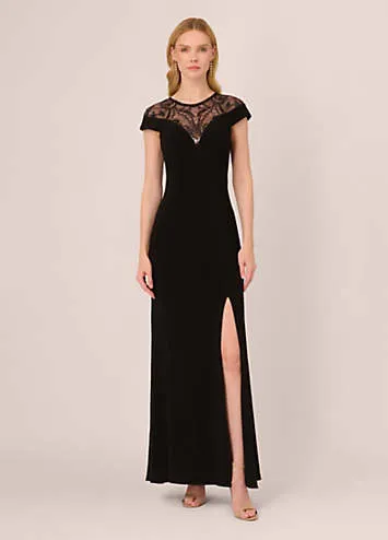 Adrianna Papell Studio Beaded Jersey Gown | Kaleidoscope