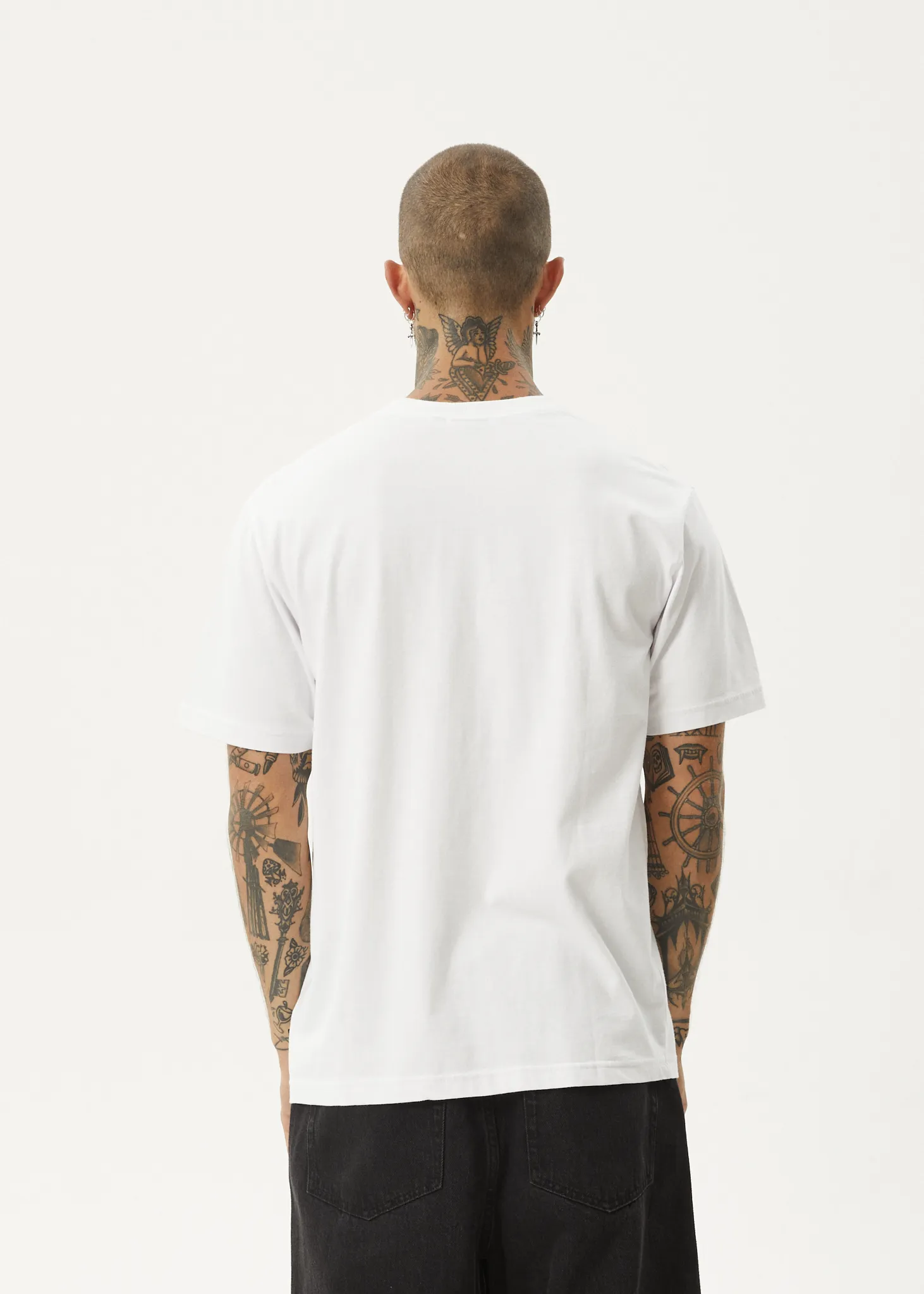 AFENDS Mens Times Up - Retro Fit Tee - White