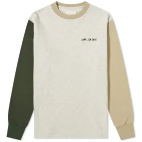 Aimé Leon Dore Long Sleeve Colour Block T-ShirtOatmeal Combo