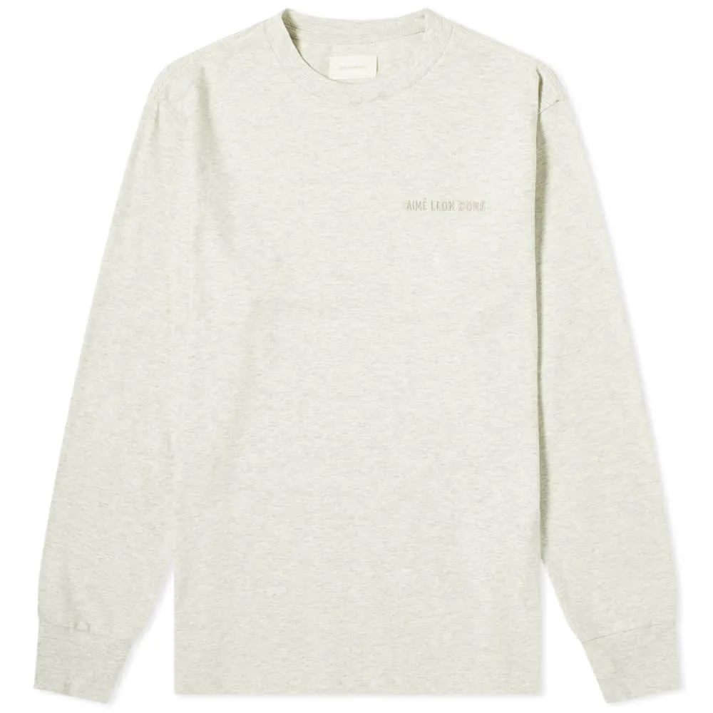 Aimé Leon Dore Long Sleeve Tonal Logo TeeOatmeal