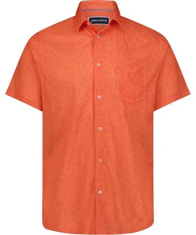 American Heritage Orange Stretch Short Sleeve Shirt