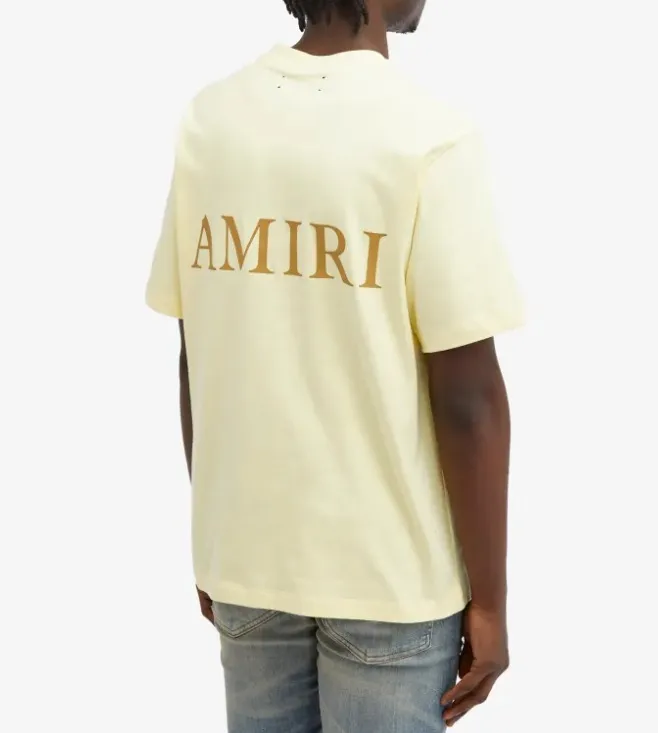 AMIRI  |Crew Neck Street Style Plain Cotton Short Sleeves Logo