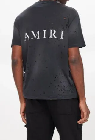 AMIRI  |Crew Neck Unisex Street Style Cotton Short Sleeves Logo