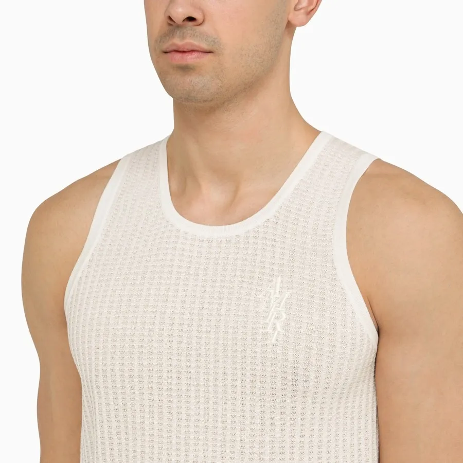 AMIRI  |Linen Street Style Plain Cotton Logo Tanks