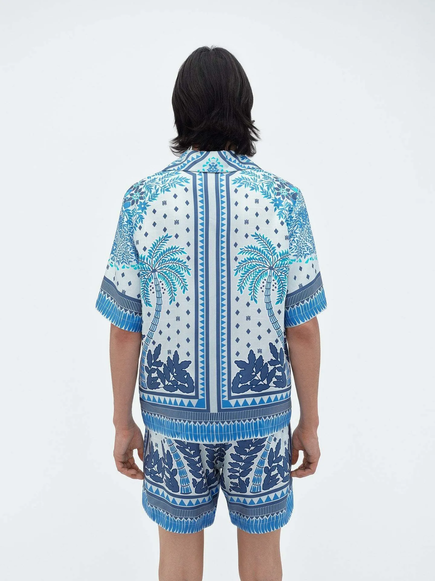 AMIRI  |Monogram Tropical Patterns Silk Street Style Short Sleeves