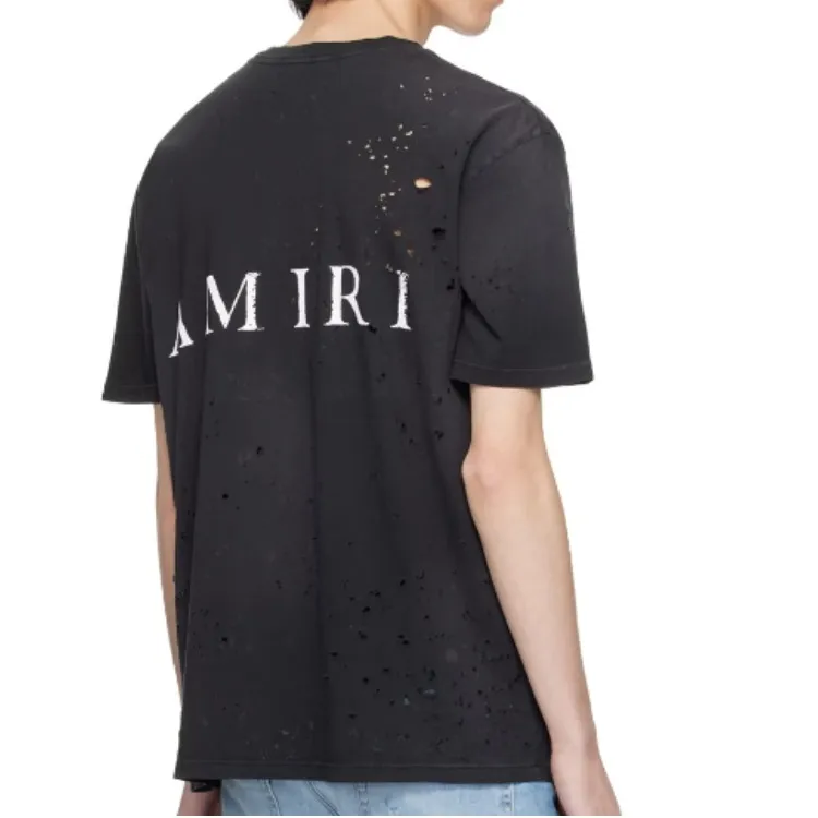 AMIRI  |Street Style Plain Logo T-Shirts