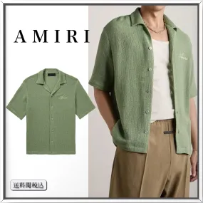 AMIRI  |Street Style Short Sleeves Shirts