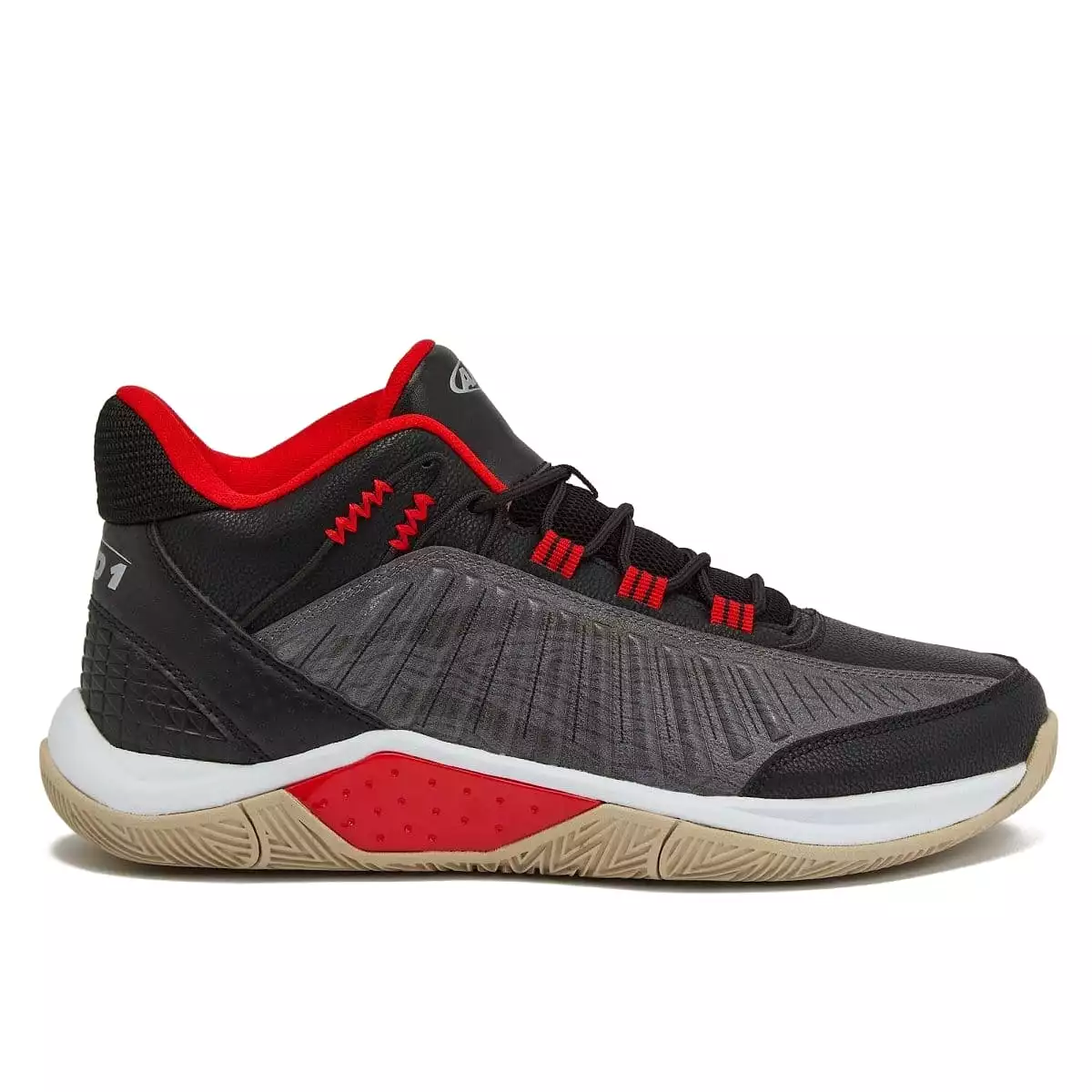 AND-1 MEN'S EXPLOSIVE BLACK/RED BASKETBALL SHOES