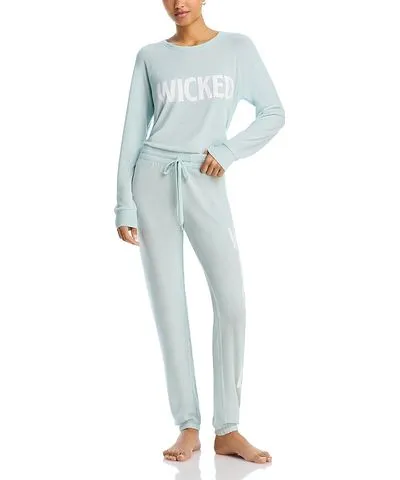 Aqua x Wicked Long Sleeve Crew Neck Pajama Set