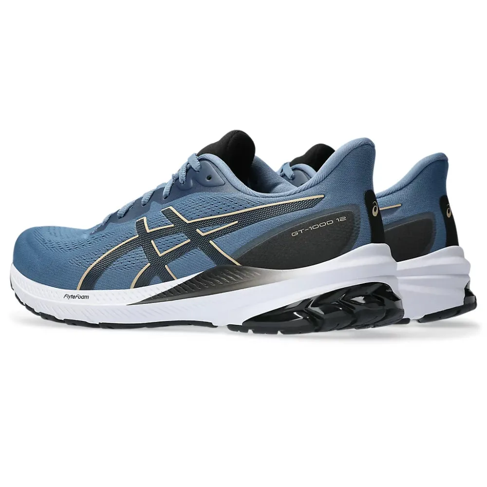 ASICS Men's GT-1000 12 Running Shoe (Storm Blue/Dune)