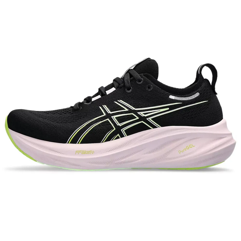 ASICS Women's Gel-Nimbus 26 Running Shoe (Black/Neon Lime)