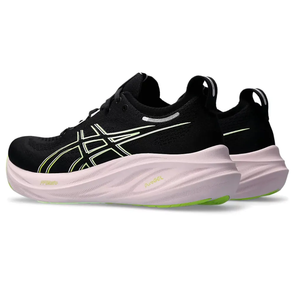 ASICS Women's Gel-Nimbus 26 Running Shoe (Black/Neon Lime)