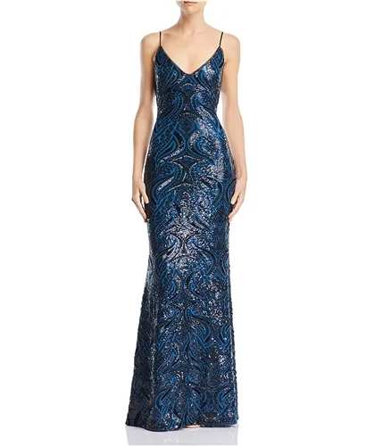 Avery G Womens Sequin Gown Dress